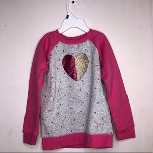 Jumping Beans polka dot heart sweatshirt